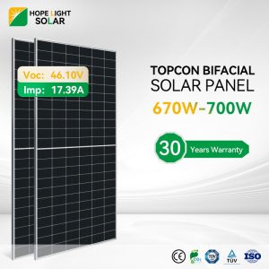 Double-Glass Monocrystalline Solar Panel 700W / 690W