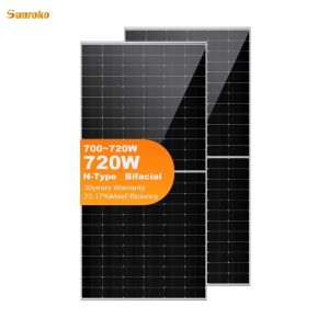 Bifacial Monocrystalline Solar Panel 700-720W